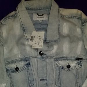 G BY GUESS tattered Denim Jacket